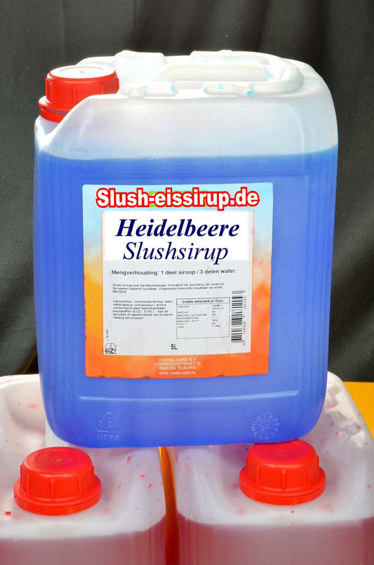 D-Slushsiroop BOSBESSEN smaak - tank met 5 ltr - Vorselaars - Slushsiroop.nl  -  Een ijskoude lekkernij voor jong en oud.